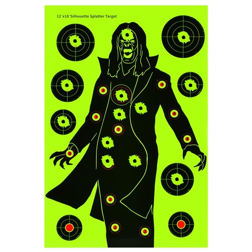 Shooting Targets 12X18 Inches - Splatter Targets for Shooting Range Large Silhouette Paper Targets for Indoor/Outdoor Rifle Gun Pistol Rifle Practice