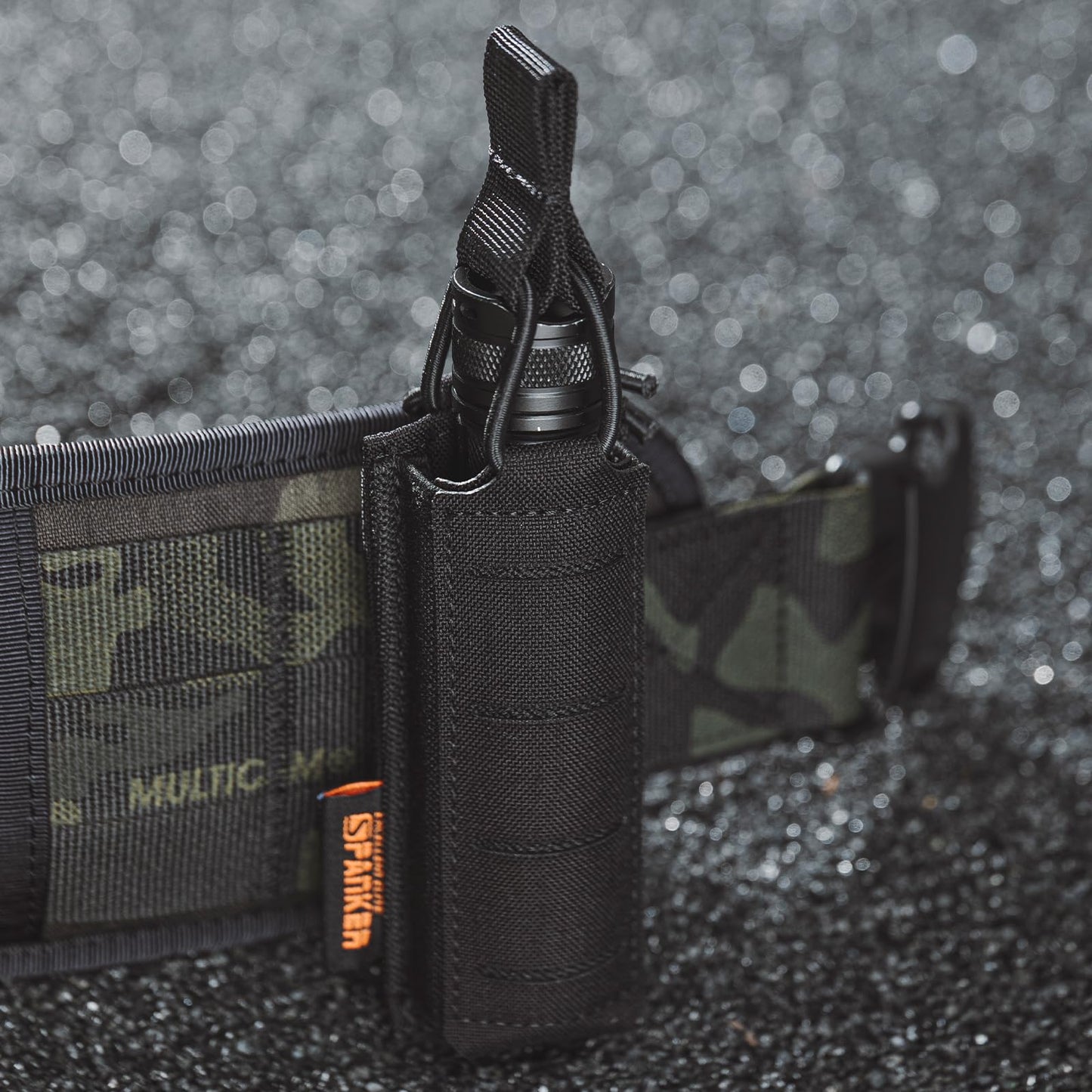 EXCELLENT ELITE SPANKER Tactical Open Top Pistol Mag Pouch Single Molle Magazine Pouch for Glock M1911 92F 9mm Magazines Tactical Flashlight Holder Tool Pouch