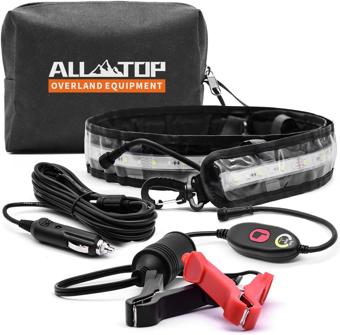 ALL-TOP Dimmable LED Camping Light Flexible Strip IP68 with Mounting Jacket - 1300 Lumen - IP68 Dual-Protection Water Resistanc Perfect for RV Camping and Overland