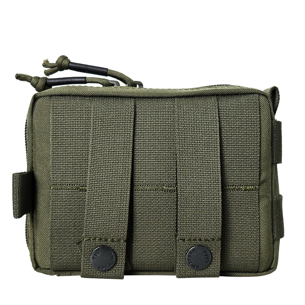 500D Nylon Tactical Molle Admin Pouch Plug-in Debris Waist Bag Tactical Vest Molle Expanding Equipment Bag Extra loadout Storage Pouch for Vest(Ranger Green)
