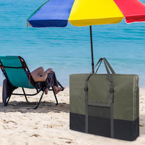 REDCAMP Folding Table Storage Bag, WaterProof Carry Bag with Handles for Folding Picnic Camping Card Table, Green 36" D x 5" W x 30" H