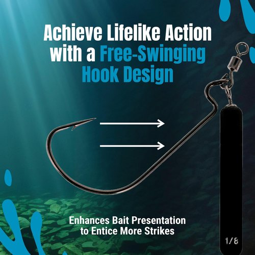 Reaction Tackle Tungsten Jika Rig - 3/8oz- #3/0 Hook - Never Chip Black