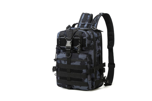 Hiydosam backpack (Dark Blue Camo, 13.78 Inches)
