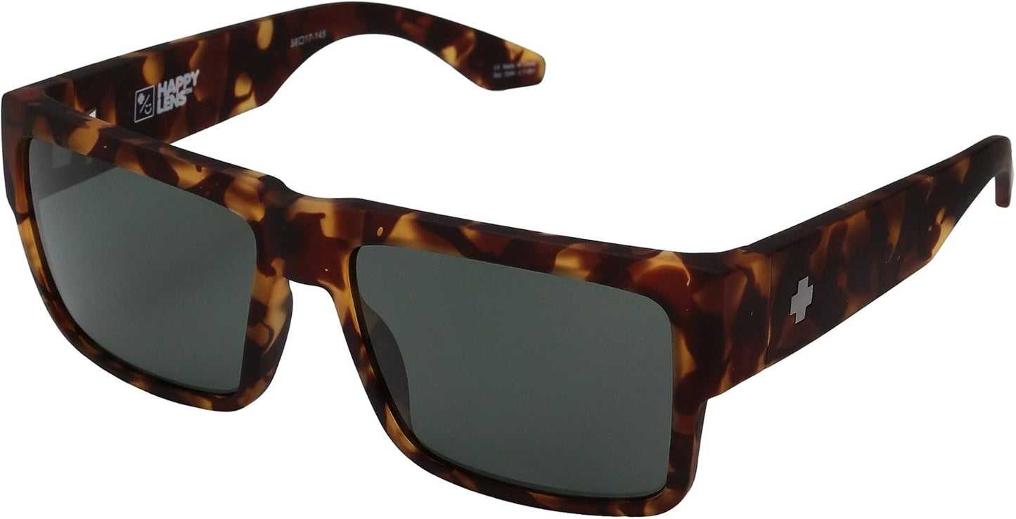 Spy Optic Cyrus Sunglasses Soft Matte Tortoise/Grey Green Lens + Spy Sticker