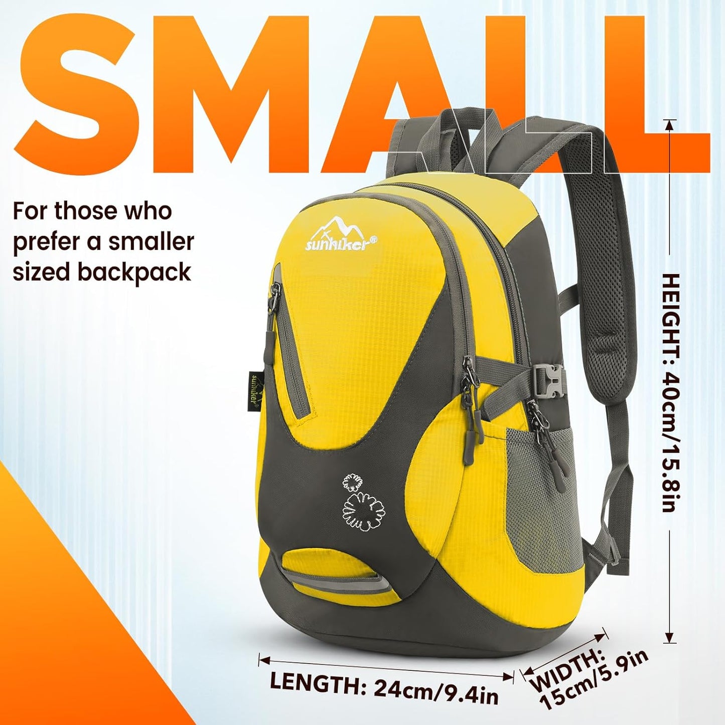 sunhiker Cycling Hiking Backpack Water Resistant Travel Backpack Lightweight SMALL Daypack M0714