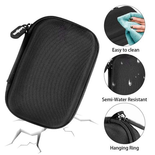 Leayjeen Case Compatible with FLEXTAILGEAR Portable Air Pump MP2 Pro/TINY Electric Air Pump, Holder for Max Pump 2 Pro Mattress Pump, Box with Mesh Pocket for 5Pcs Nozzle and Charging Cable（Case Only）