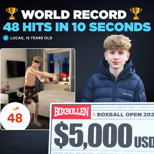 Boxbollen® Boxing Reflex Ball – Celebrity-Endorsed Reaction Trainer | App-Connected Punch Counter | Fun Fitness for All Ages | Improve Coordination & Agility | Ideal Gift for Home Workouts (Black)