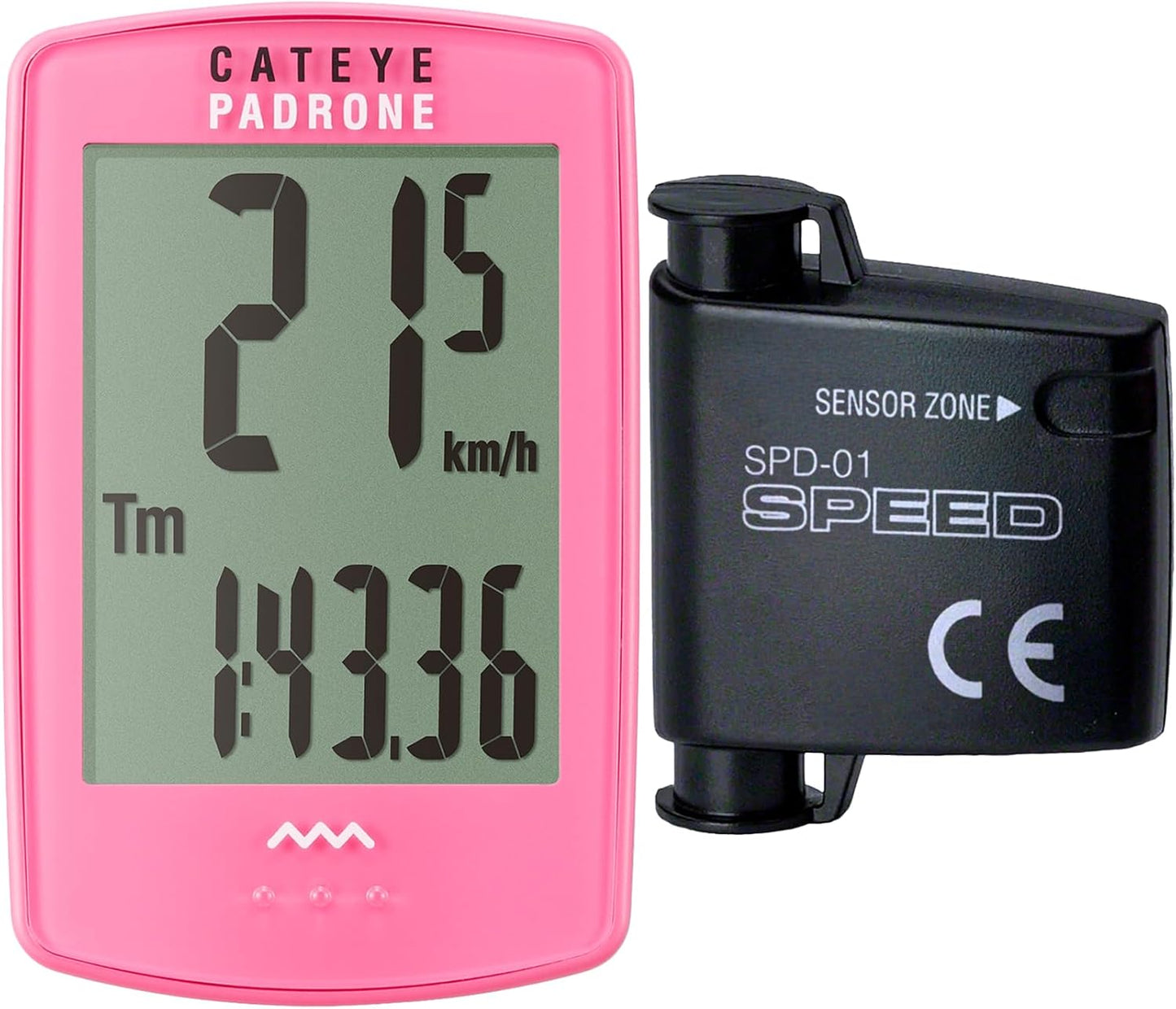 CATEYE Padrone Wireless Bike Computer – Oversized Display Cyclocomputer, Wireless Speedometer & Odometer, FlexTight™ Mount, Auto Start/Stop, Programmable Odometer