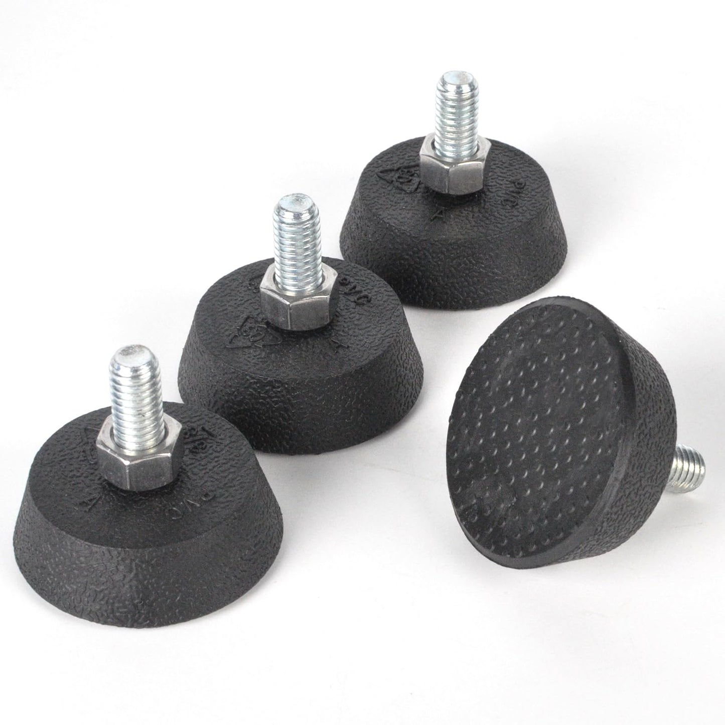 Anvpkun (4 Pack Upgrade 3/8" Spin Bike Foot Pads Compatible with Peloton Bike Replacement Parts Non-Slip Shock-Absorbing Leveling Feet with Sound-Proof Rubber for Exercise Bike Leveling