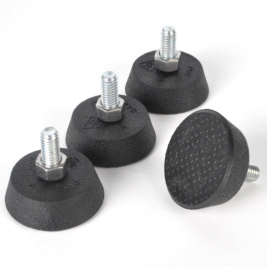 Anvpkun (4 Pack Upgrade 3/8" Spin Bike Foot Pads Compatible with Peloton Bike Replacement Parts Non-Slip Shock-Absorbing Leveling Feet with Sound-Proof Rubber for Exercise Bike Leveling