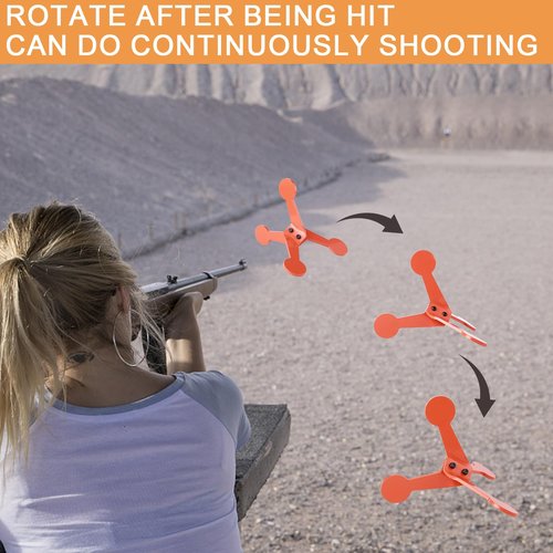 Outran Steel Auto Reset Walking Metal Shooting Target for Airgun Hunting Training, Airsoft Rimfire Pellet BB Gun Pistol