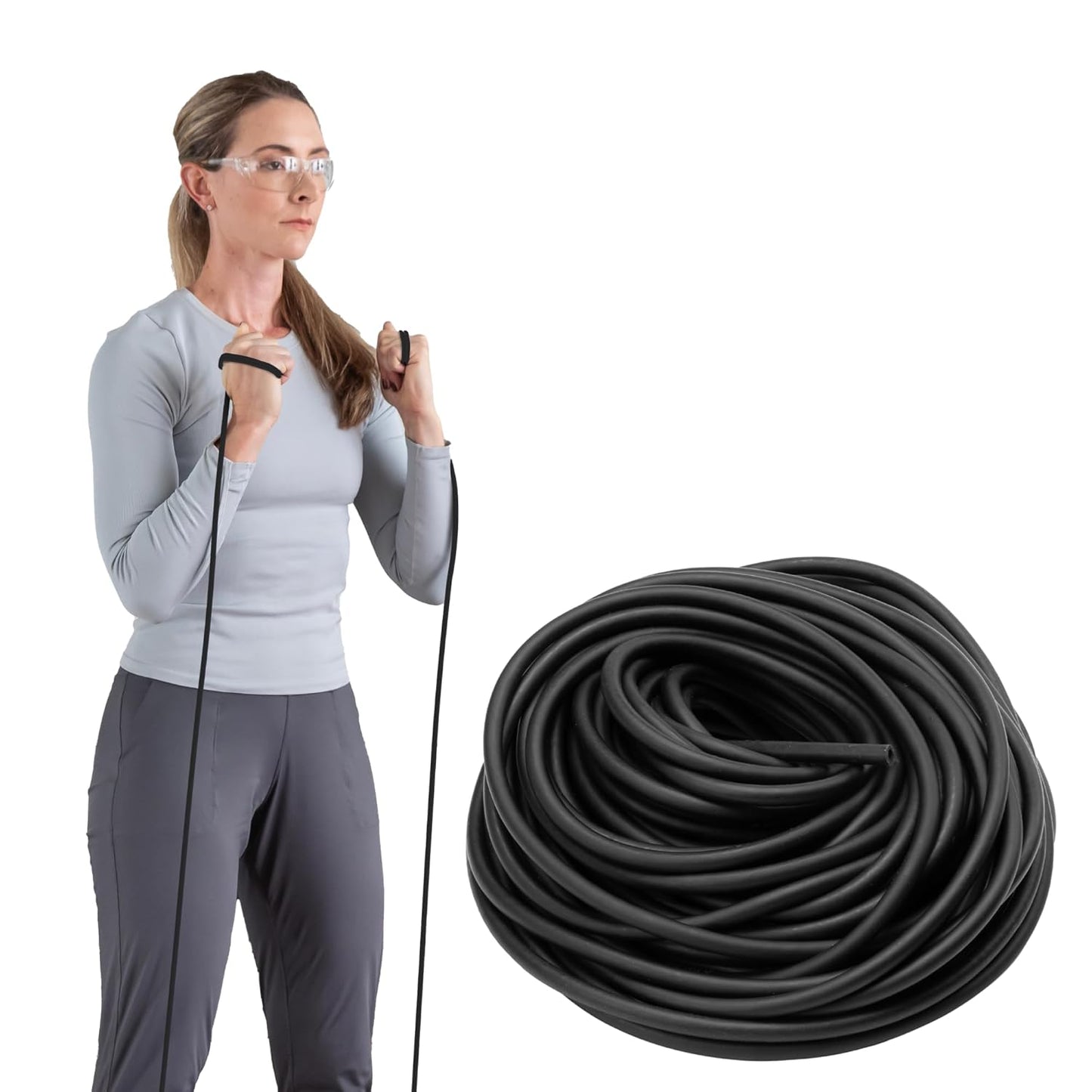 THERABAND Latex Resistance Tubing, Green, Heavy, Level 3, 100 ft Roll, Professional Grade Resistance Band for Exercise, Upper and Lower Body Workouts, Cut-to-Length, Color-Coded Levels