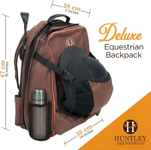 Deluxe Heavy Duty Nylon Equestrian Backpack with Adjustable Shoulder Straps