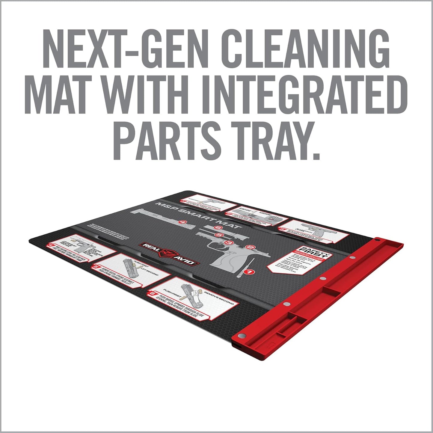 Real Avid Gun Cleaning Mat 19" x 16" with Magnetic Parts Tray | 1911, Glock, Smith & Wesson M&P or Sig Sauer P365 & P365XL (Choose Style Below)