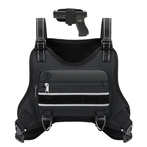 Sports Chest Bag For Men & Women - Lightweight Running Vest With Built-In Phone Holder & Extra Storage - Water Resistant Front Chest Pack - For Workouts, Cycling