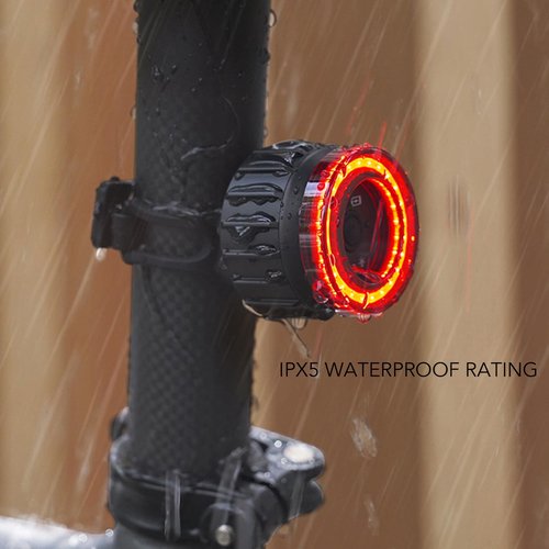 Sensing Tail Light, and Sensitive Brake LED Rear Light, USB Charging, IPX5 Waterproof, for Road Mountain Bikes