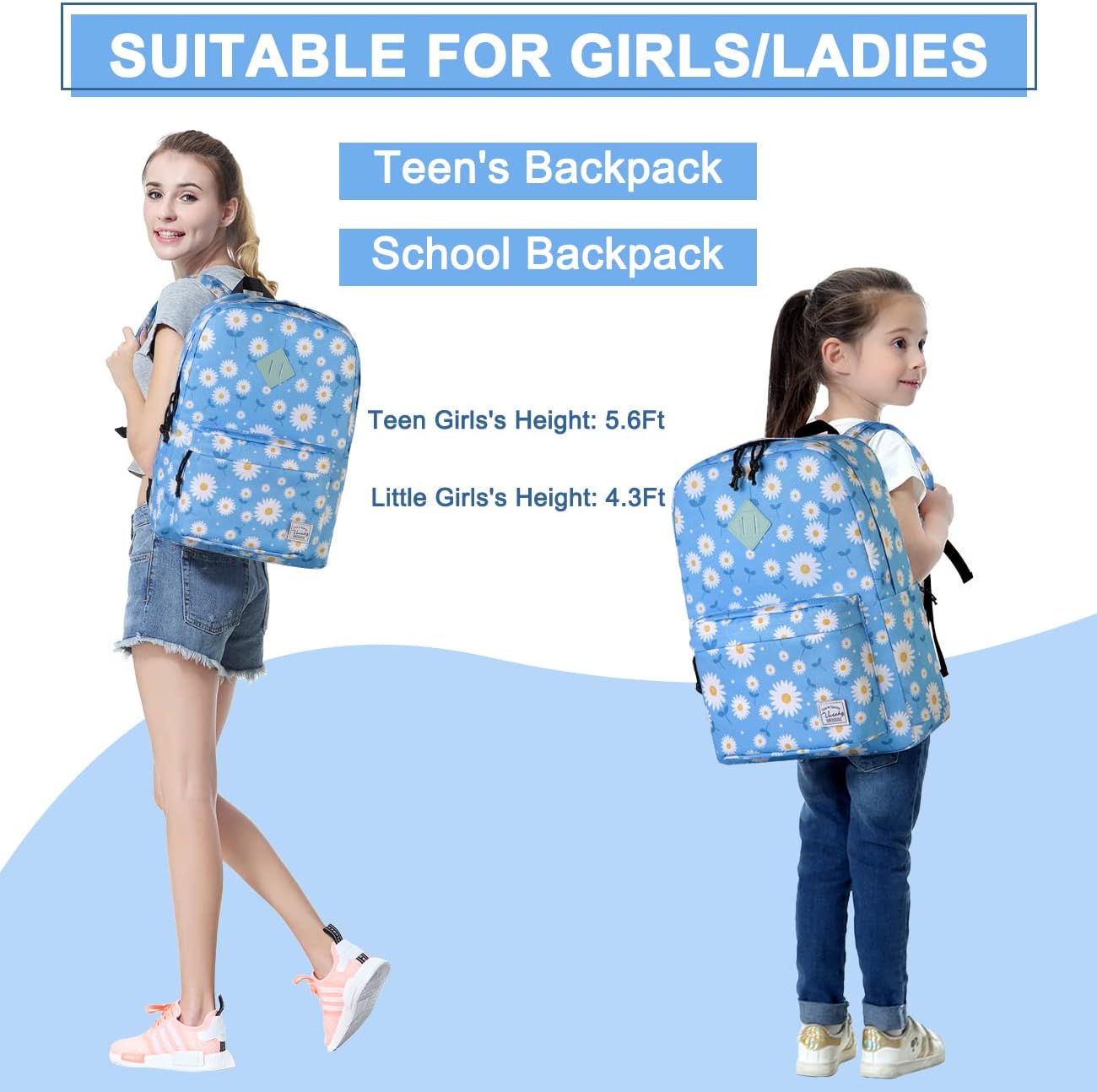 VASCHY Backpacks Handbags, Lavender, M