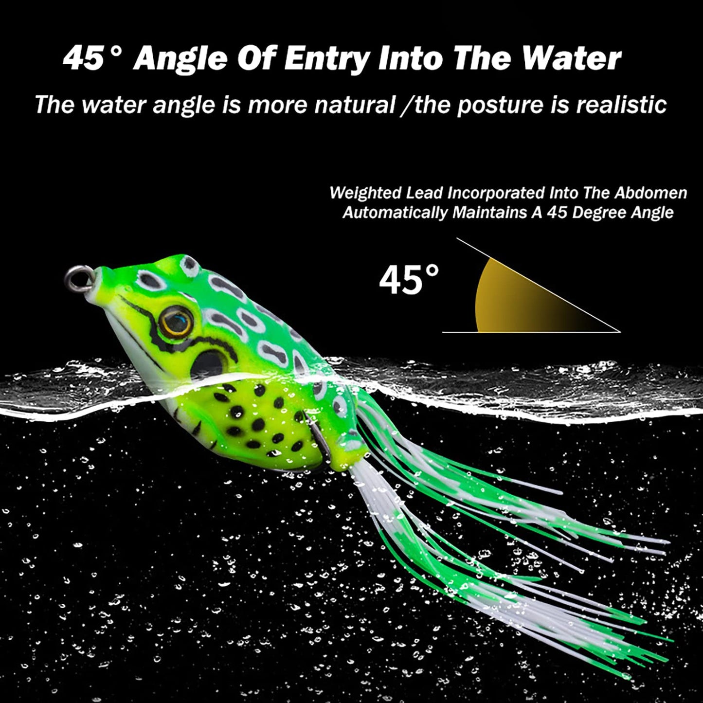Topwater Frog Lure,Bass Trout Fishing Lures Kit,Realistic Frog Lures with Weedless Hooks,JoyFishing Soft Swimbait Floating Bait for Saltwater Freshwater Trout Bass (8pcs)