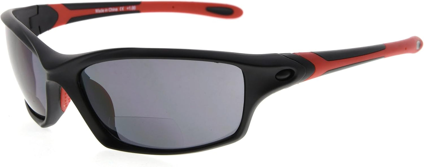 Eyekepper TR90 Frame Bifocal Sports Sunglasses Baseball Running Fishing Driving Golf Softball Hiking Sunshine Readers
