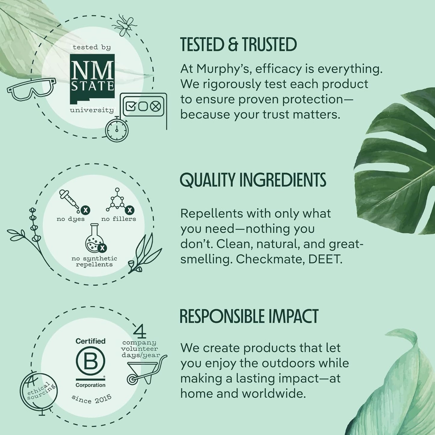 Murphy's Naturals Mosquito & Tick Bug Repellent Spray, Oil of Lemon Eucalyptus for Skin + Outdoor Gear, DEET-Free, 4 Ounce Pump, 2-Pack