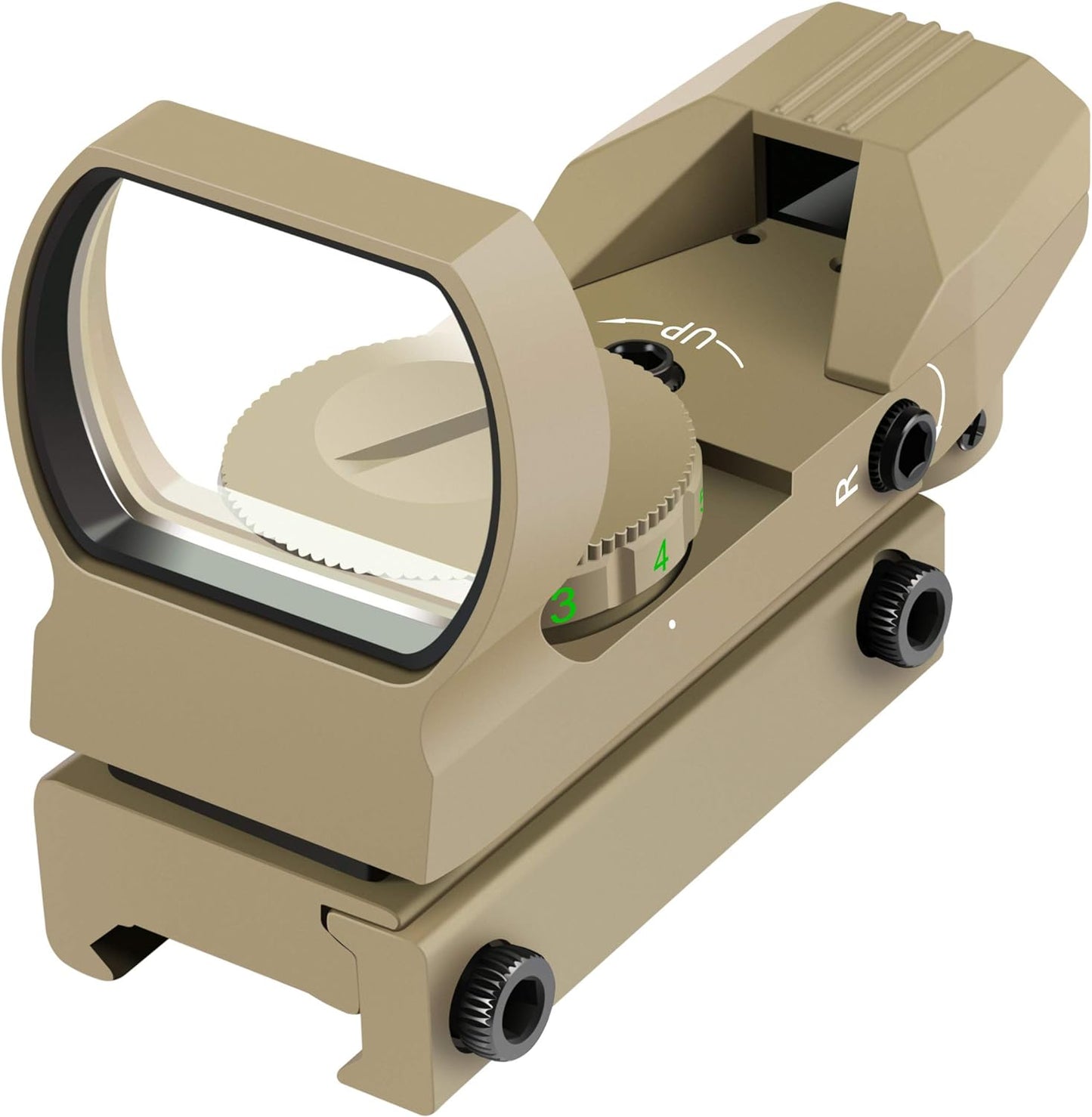 Feyachi Reflex Sight - Adjustable Reticle (4 Styles) Both Red and Green in one Sight!