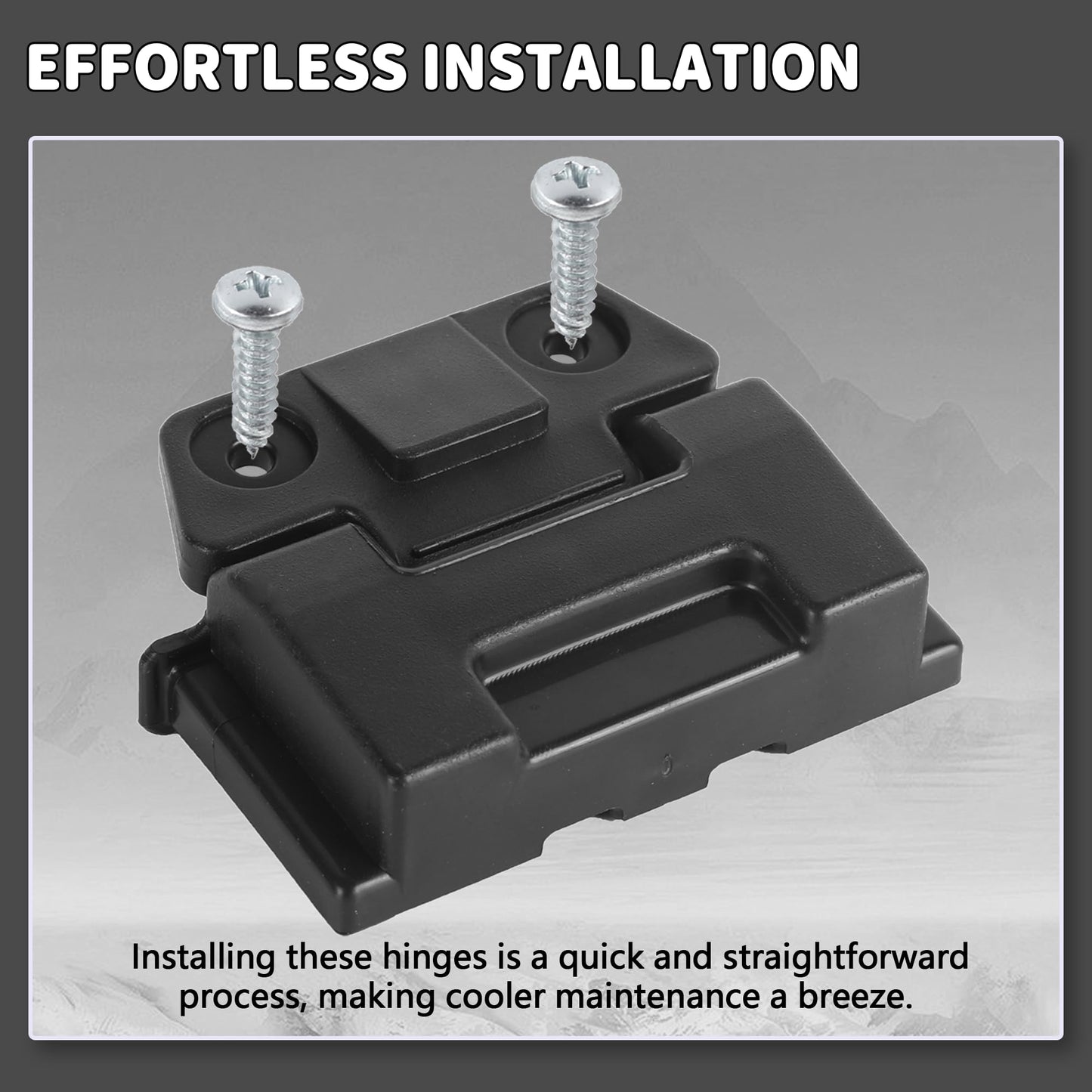 Aussio (2 Pack) Coolers Hinge for Igloo 25, 52, 72 Qt BMX Coolers Latch Replacement Parts, Cooler Hinges with Screws for Igloo Cooler Replacement Hinges