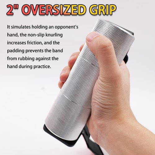 Wrist Fight Arm Wrestling Training Handle – 2-Inch Aluminum Grip for Enhanced Pronation Strength, with Heavy-Duty Strap, Carabiner, and Storage Bag (Black)