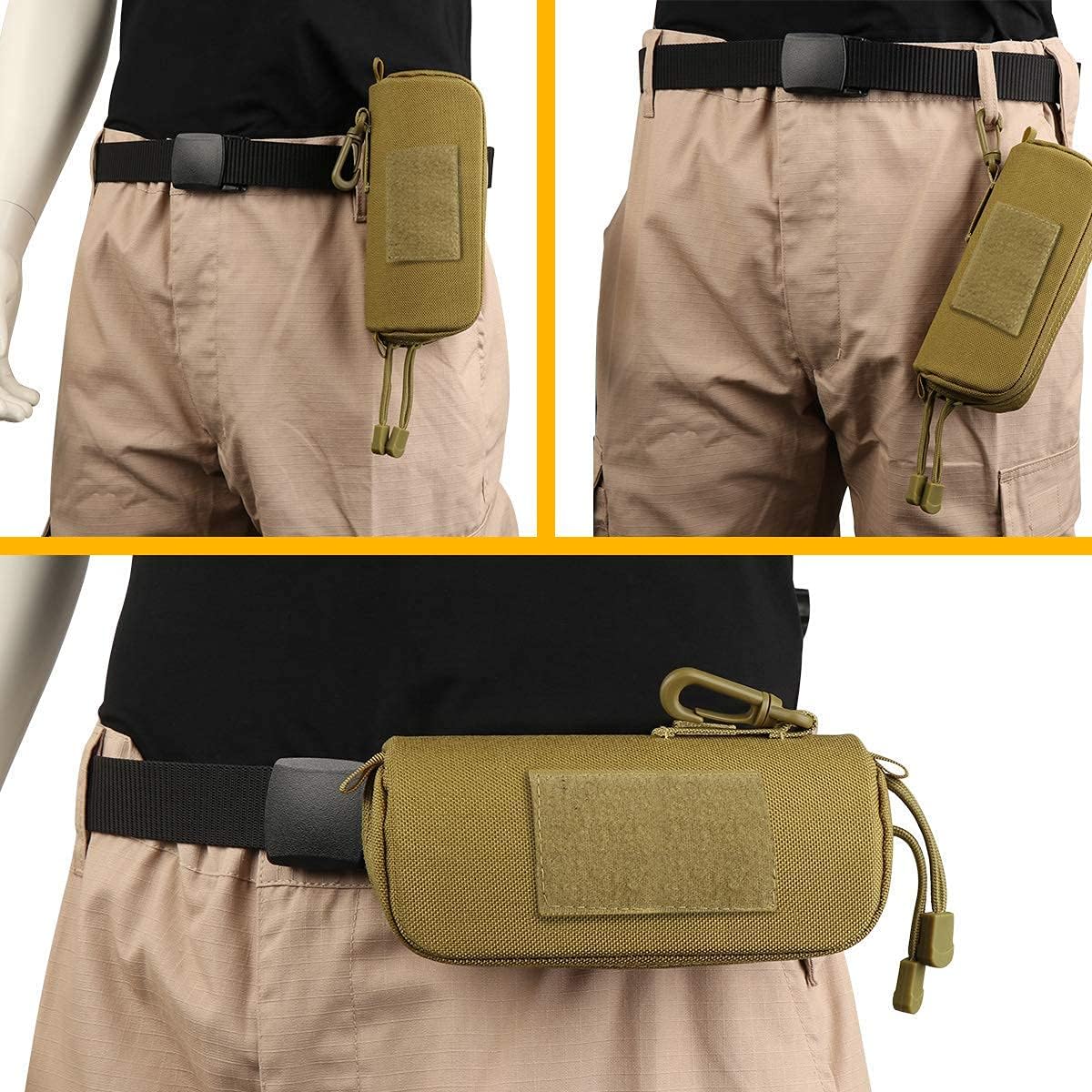 IronSeals Extra Large Tactical Molle Sunglasses Case Anti-Shock Semi-hard Clamshell Glasses Case, X-Large