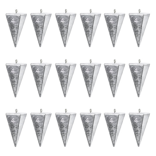 18PCS 4OZ Pyramid Fishing Weights Sinkers for Fishing, Pyramid Sinkers Fishing Weights Sinkers Saltwater for Saltwater Ocean Surf Bass Fishing Casting Gear Tackle