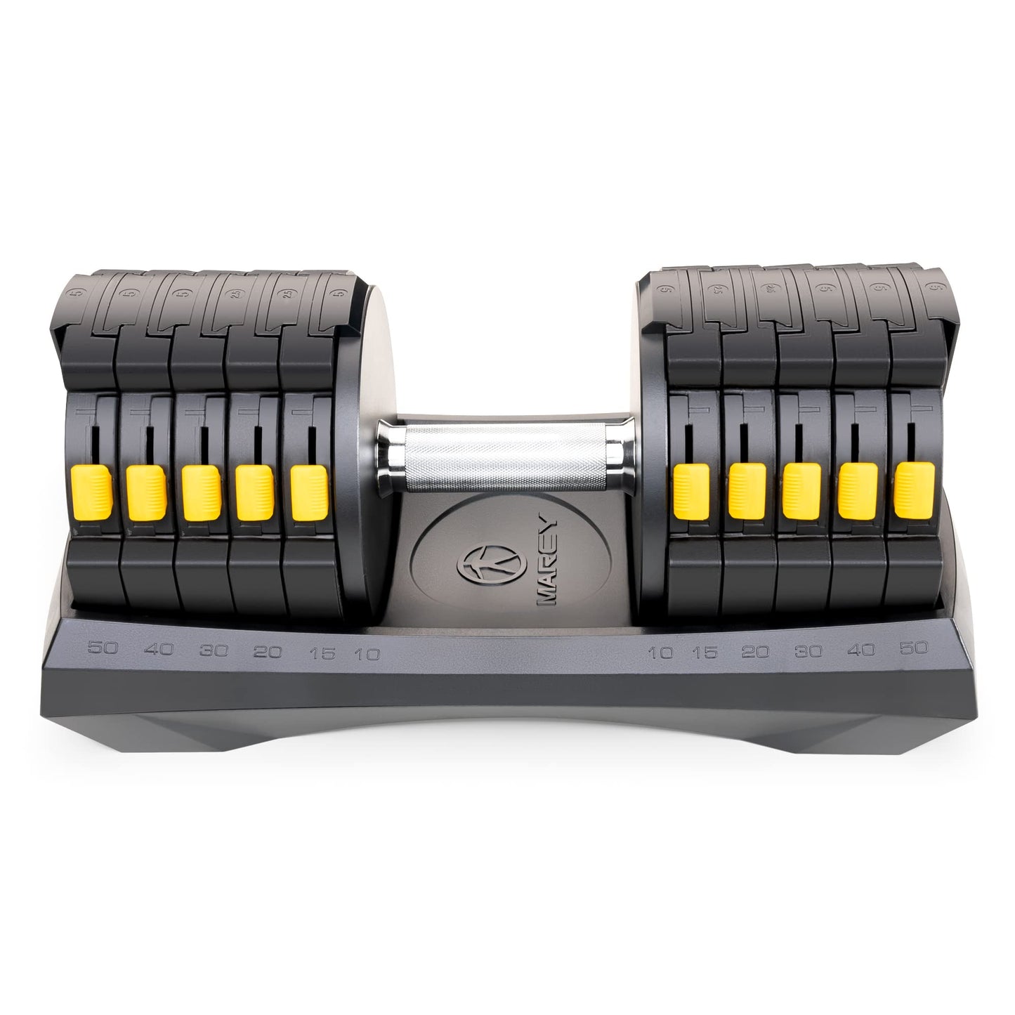 Marcy Adjustable Dumbbell System 6 Dumbbells-in-1 up to 50lbs, Single - ADDB-6198