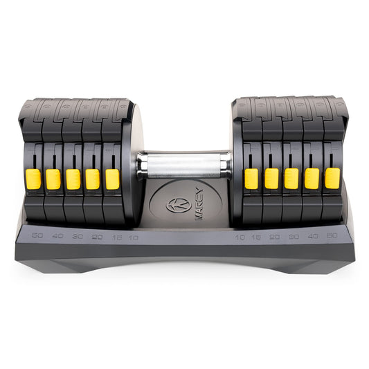 Marcy Adjustable Dumbbell System 6 Dumbbells-in-1 up to 50lbs, Single - ADDB-6198