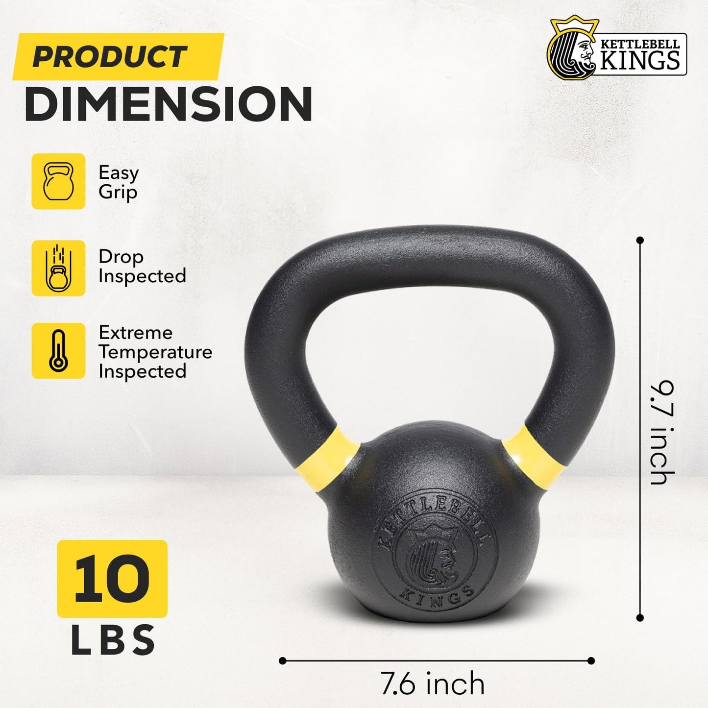 Powder Coated Kettlebell Weights 5-90 LB | Durable Gym Equipment for Strength Training