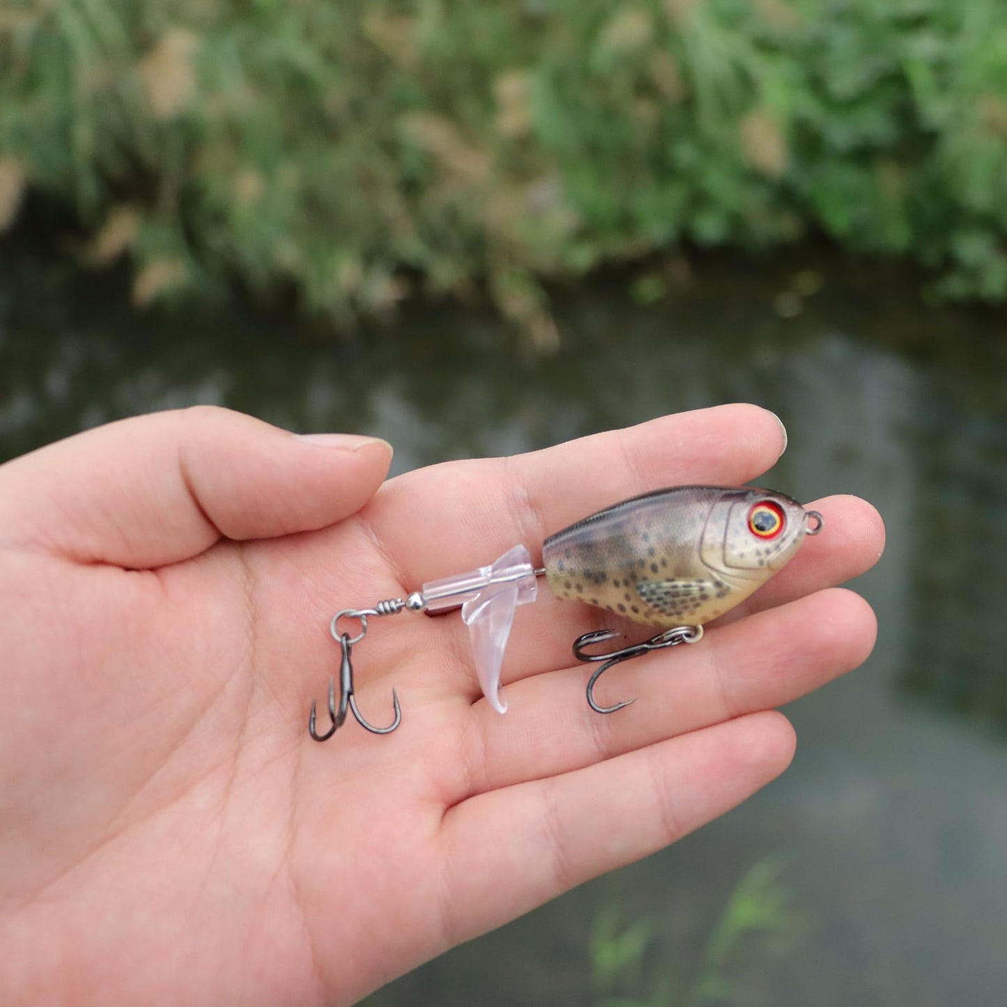 EXAURAFELIS Whopper Plopper Fishing Lure Top Water Pencil Plopper Fishing Lures Bass Lures Topwater Bait for Pike Perch, Floating Pencil Bass Bait