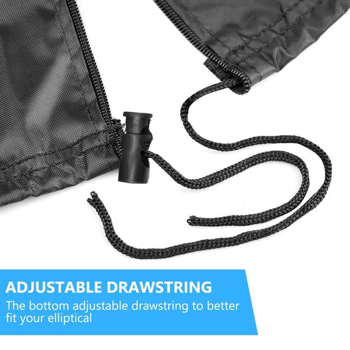 MUTUSHI Elliptical Cover Elliptical Exercise Machine Cover for Indoor&Outdoor Home Elliptical Fitness Machine Protective Cover Waterproof & Dustproof 71" L x 29" W x 65" H Black