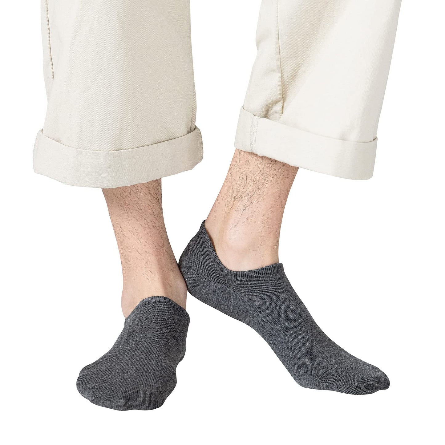 JORMATT 6 Pairs Mens & Women No Show Socks Non-Slip, Athletic Sneaker Cotton Invisible Low Cut Socks for Mens Shoe Size 6-10
