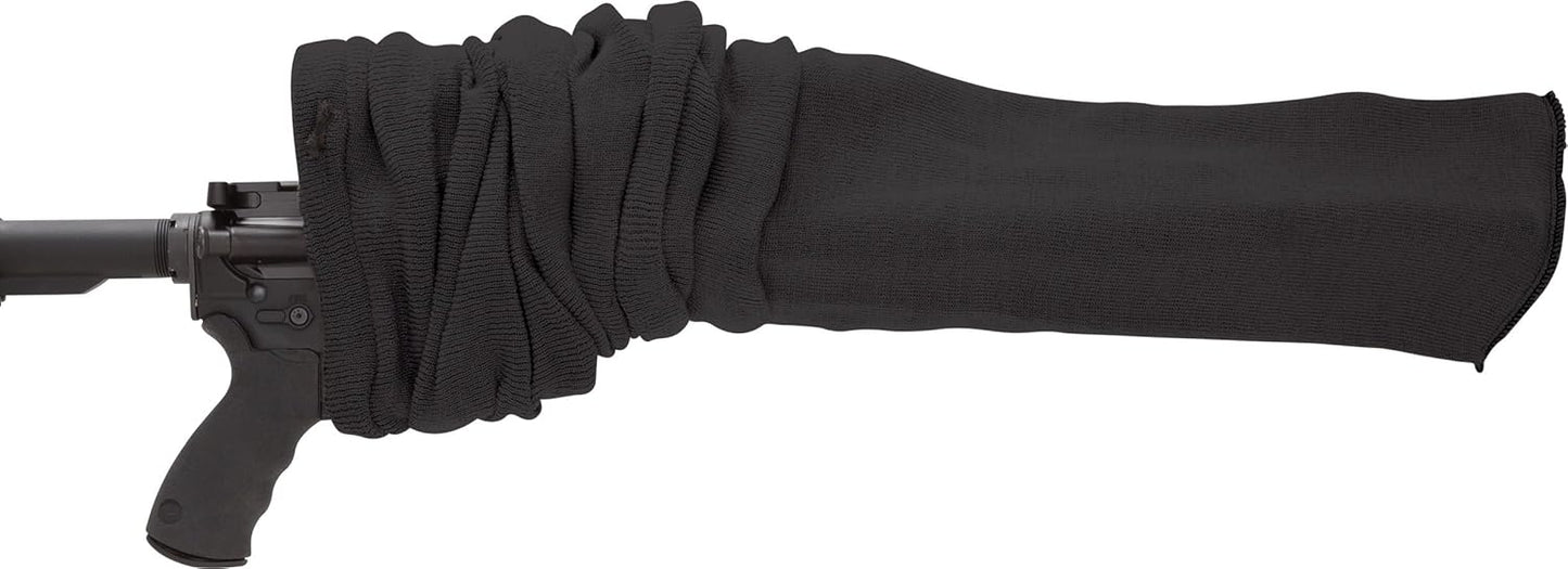Allen Company Knit Gun Sock - Rifle and Shotgun Storage Pouch - Fits Most Long Guns with Scopes up to 47" - Firearm Protection Accessories for Hunting and Shooting Range - Silicone Treated - Black