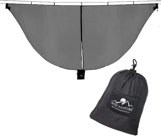 Hammock Bug Mosquito Net XL 11x4.6FT No-See-Ums Polyester Fabric for 360 Degree Protection Dual Sided Diagonal Zipper for Easy Access Fits All Hammocks