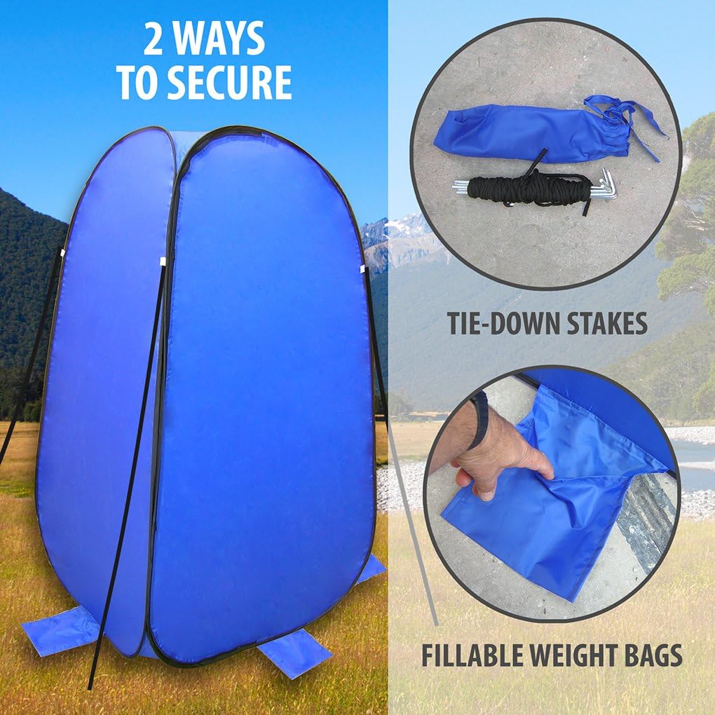 Portable Pop-Up Changing Room & Shower Tent with Dura-Light Steel Frame - Ideal for Boats, Decks & Fishing