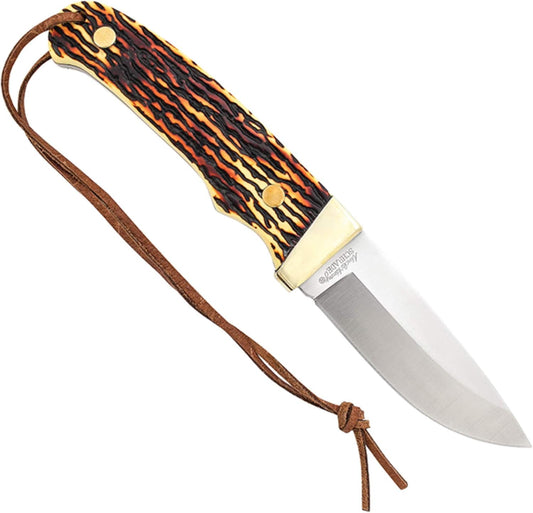 Uncle Henry Fixed Blade w- Staglon Handle 7Cr17MoV Steel.