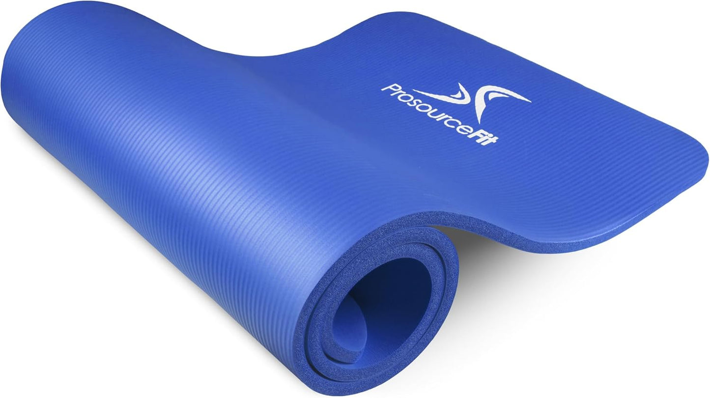 Extra Thick ½” Yoga & Pilates Mat - 71” High Density Foam with Carry Strap