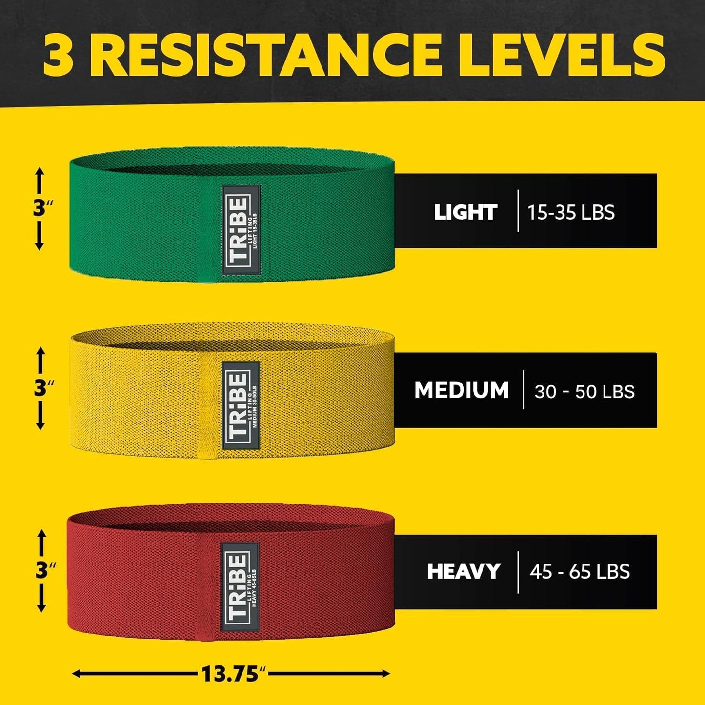 Fabric Resistance Bands for Legs - Workout Bands Resistance Bands for Men and Women - Booty Bands for Working Out - Exercise Bands Resistance Bands Set - Elastic Bands for Exercise