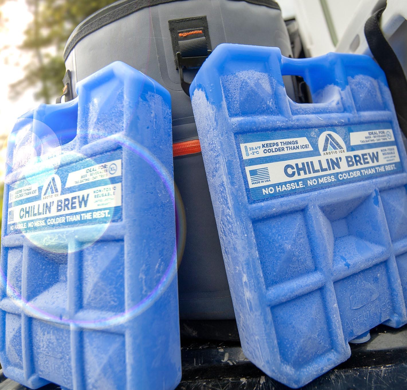Arctic Ice Reusable Ice Pack - Long Lasting Beverage Cooler Freezes at 28°F