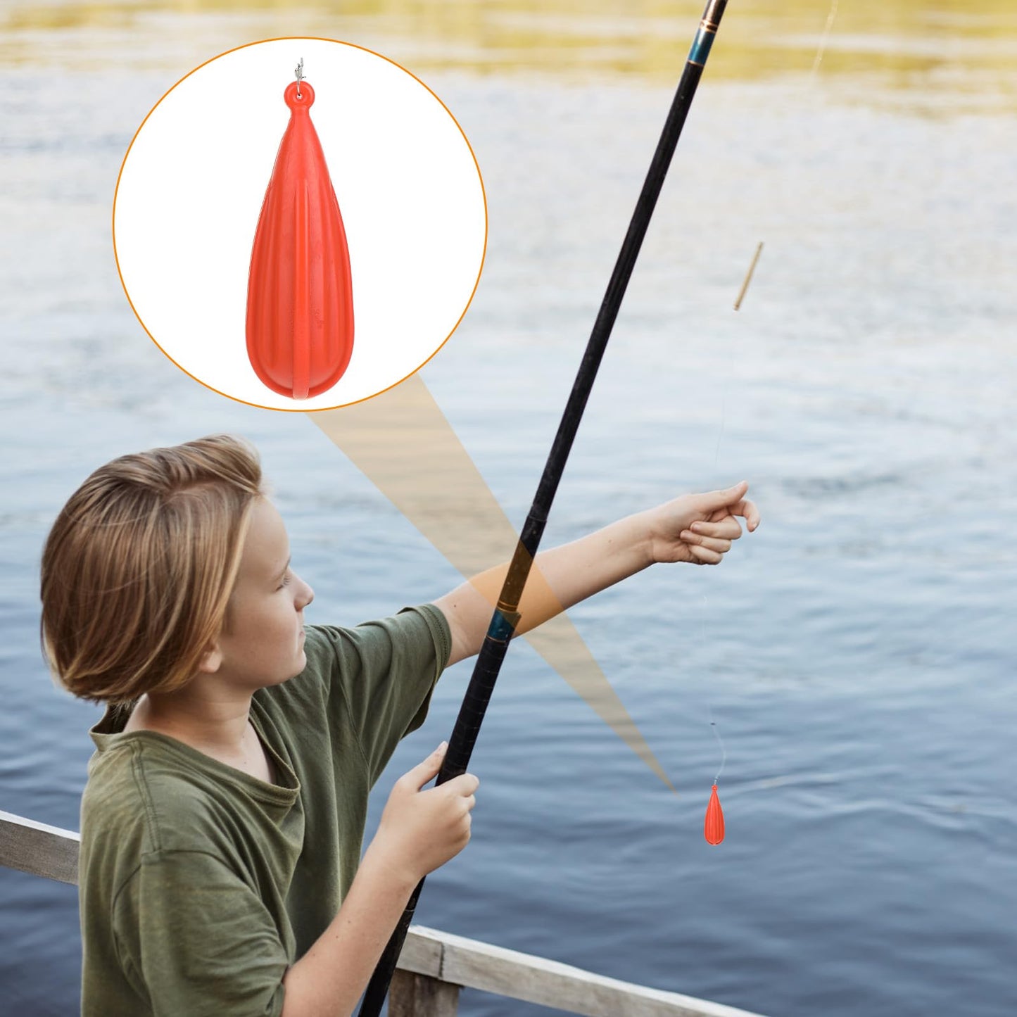 6 PCS Fishing Practice Plugs 6 Sizes Bait Casting Practice Plug Soft PVC Bait Casting Plug Practice Plugs Weight Casting Plug for Kids Improving Casting Skills Orange