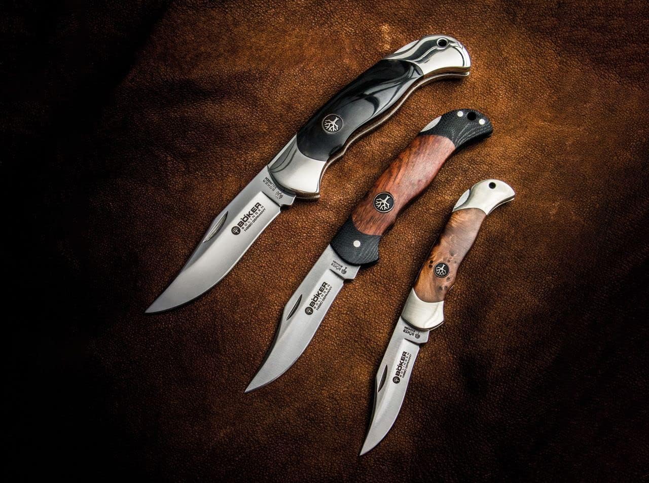 BOKER Rosewood Lock Blade Pocket Knife