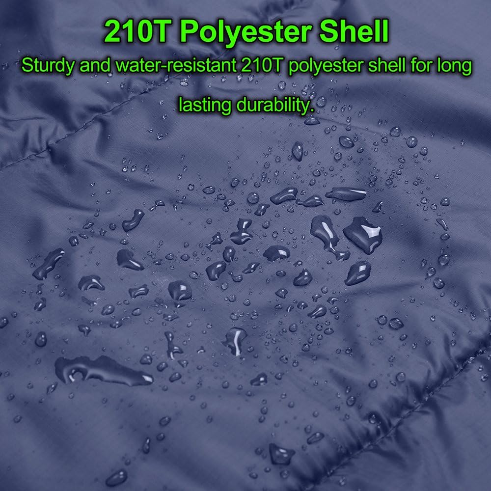 AGEMORE Cotton Flannel Double Sleeping Bag for Camping, Backpacking Or Hiking. Queen Size 2 Person Waterproof Sleeping Bag for Adults Or Teens. Lightweight with Compression Sack