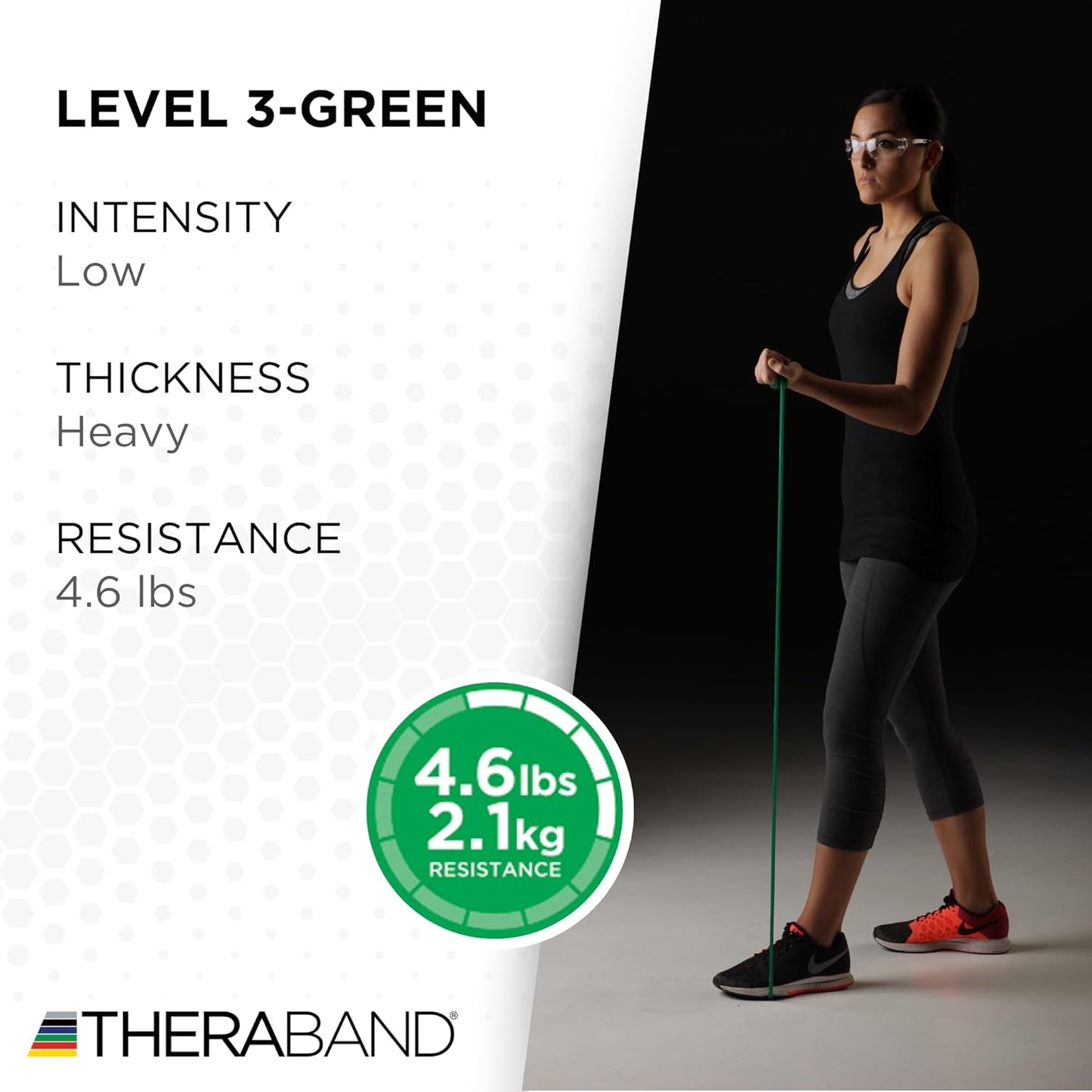 THERABAND Resistance Band, Green, Heavy, 50-Yard Roll, Latex Elastic Band for Exercise, Stretching, Physical Therapy, Yoga, Pilates, Home Workouts, Cut-to-Length, Color-Coded Levels