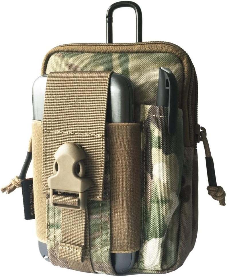 Tactical Molle EDC Pouch - Utility Gadget Belt Waist Bag with Cell Phone Holder