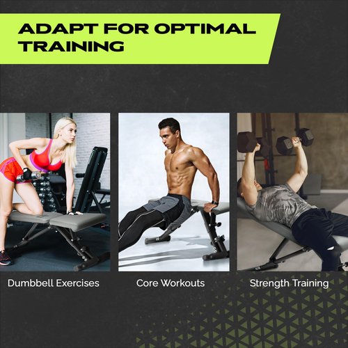 Rage Fitness Weight Bench Press Seat, Folding Bench for Home Gym, Adjustable Bench for Weight Lifting, Strength Training Bench for Full Body Workout, Incline Decline Workout Bench, Stable Gym Bench