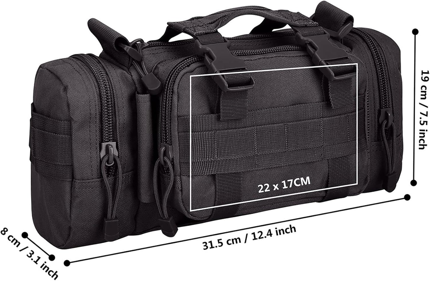 Tactical Waist Pack - G4Free Small Fanny Sling Bag with Hand Carry Handle