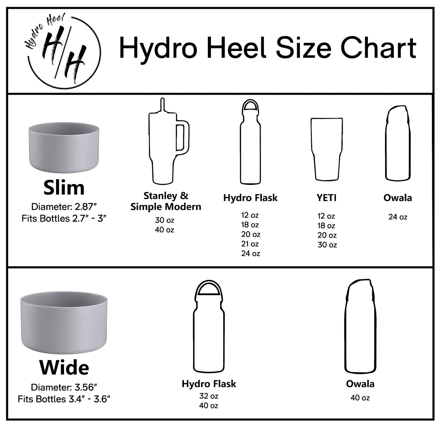 Hydro Heel Protective Silicone Bottom Sleeve, 12oz-40oz. Fits All Vacuum Insulated Stainless Steel Water Bottles, Anti-Slip, Anti-Scratch, Rubber Flex Skin Cover (12-24oz, Green Ocean Mandala)